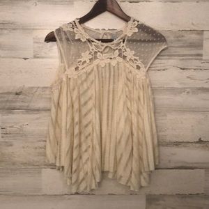 Free People lace sheer top